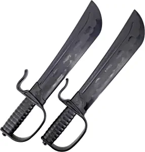 E-BOGU Black Polypropylene Wing Chun Sword Set of 2 (18")