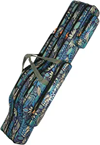 BicycleStore Fishing Rod Case, Three Layers Folding Fishing Pole Storage Bags Portable Gear Rods Reel Tackle Tool Gears Organizer Waterproof Camouflage Travel Carry Bag Carrier for Traveling(47inch )
