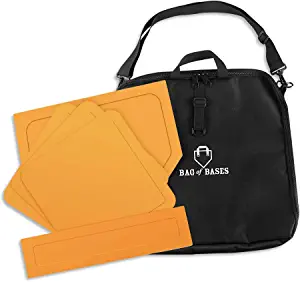 Bag of Bases - Throw Down Baseball Bases with Custom Carrying Bag - Perfect for Baseball, Teeball, Softball, Kickball, Kids, Backyard, Practice and School