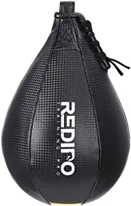 Redipo Superior Boxing Speed Bag - PU Leather Speed Punching Ball - Heavy Duty Hanging Swivel Ball for Gym & MMA Muay Thai Sports Fitness - Punching Dodge Striking Speed Reflex Ball