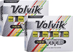 Volvik New Vivid 3-Piece Premium Matte Finish Golf Balls Gift Set Bundle