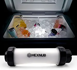 HEXNUB Cooler Box Light, Waterproof Rechargeable LED Light Compatible with YETI, RTIC, ORCA, Igloo, Coleman Ice Chest, Magnetic Base, Great for Outdoor Events, Parties Camping Fishing Hunting Boating