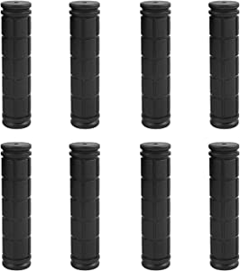 Bicycle Handlebar Grips, 4 Pairs, Non Slip Rubber Mountain Bike Handlebar BMX/MTB Bike Grips for Kids Girls Boys, Black