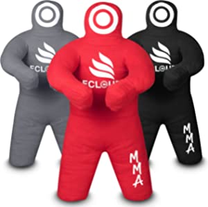 ECLOUR Grappling Dummy for Kids Training with Extended Arms for Mixed Martial Arts, Brazilian Jiu Jitsu, Karate Practice-Unfilled