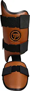 Tru Pro Leg Guard for Baseball and Softball - Genuine Leather - One Size - Protective Wear for Baseball and Softball
