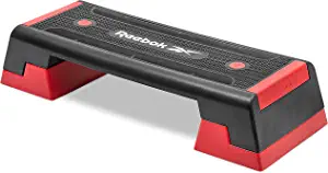 Reebok Fitness Multipurpose Adjustable Aerobic and Strength Training Workout Step Platform for HIIT, Cardio, and General Sessions