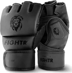FIGHTR Pro MMA Gloves for Grappling Sparring Training, Kickboxing Martial Arts Muay Thai Punching Bag Mitt Training Boxing for Men and Women | incl. Carrying Bag