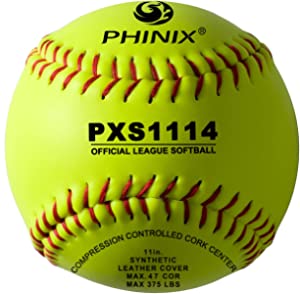PHINIX Fast-Pitch Softballs Cork Core for Practice, Competitions