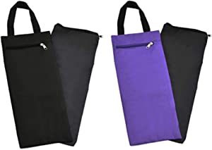 TOPTIE 2 Pack Yoga Sandbag Weighted Bag for Fitness Yoga Bolster, Unfilled Sandbag 16 x 7 Inch