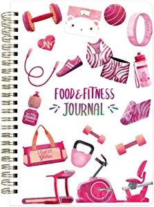 Food Nutrition Fitness Journal Weight Loss Wellness Workout Calorie Counter Log Diary Notebook Planner Diet Meal Exercise Training Health Tracker 6.1" x 8.5" Christmas Gift