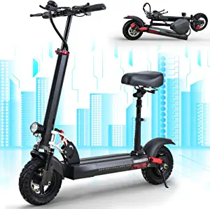 Electric Scooter for Adults, Foldable Electric Scooter Adults with Removable Seat, 600W/800W/1000W Motor, Speed 28/34 MPH & 15.5/25/50 Miles Range, UL Certified Commuting Scooter Dual Braking System
