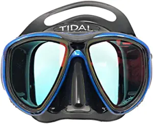 Tidal Mask - Advanced Anti Fog Diving Mask for Scuba Diving, Snorkeling, Free Diving and Swimming. Wide-Angle Tempered Glass Lens - Best Anti Fog Scuba Mask, Snorkel Mask, Dive Mask for Adults.