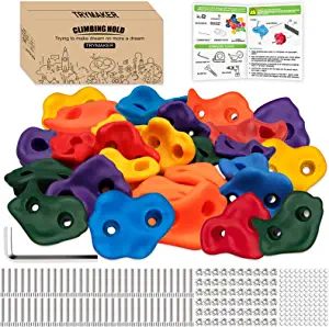 Trymaker Rock Climbing Holds,Climbing Wall for Kids,Climbing Set for Adult Indoor and Outdoor
