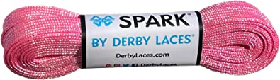 Derby Laces Pink Cotton Candy Spark Shoelace for Shoes, Skates, Boots, Roller Derby, Hockey and Ice Skates