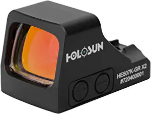 HOLOSUN HE507K-GR X2 Green Dot Reflex Sight, Shake Awake Technology
