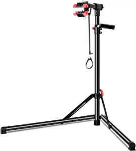 ONETWOFIT Bike Repair Stand for Maintenance, Heavy-Duty Bicycle Repair Rack, Height Adjustable Workstands W Tool Tray, Welded Head, for Home Bicycle Mountain Bike & Road Bikes(Max 55 lbs) - OT302
