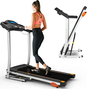 Home Foldable Treadmill with Incline, Folding Treadmill for Home Workout, Electric Walking Treadmill Machine 15 Preset or Adjustable Programs 250 LB Capacity MP3