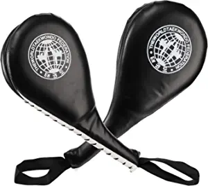 Nicunom 2 Pack Taekwondo Kick Pads, Durable Striking Pad Target TKD Karate Martial Arts Strike Targets Kickboxing Training, Black