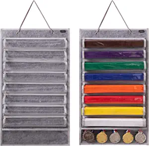 JEWERADO Karate Martial Arts Taekwondo Belt Display Holder Wall Hanging for 8 Belts, Hold 5 Medals