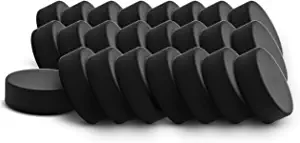 EAGLES 24 Pack - Ice Hockey Pucks | High Grade Pucks - Official Regulation Weight & Size for Practicing & Classic Training - 6oz Diameter 3" Thickness 1" Black Hockey Puck | Roller Hockey (C)