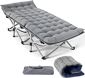 Slsy Folding Camping Cot, Folding Cot Camping Cot for Adults Portable Folding Outdoor Cot with Carry Bags for Outdoor Travel Camp Beach Vacation
