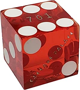 Authentic Nevada Casino Table-Played 19mm Matching Serial Numbers Craps Dice (Sets 2, 3, 4 or 5) with Black Velvet Pouch
