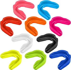 10 Pieces Sport Mouth Guards Mouthguard Gum Guard Teeth Armor Game Guard for Boxing Basketball Football Hockey Karate Basketball Lacrosse