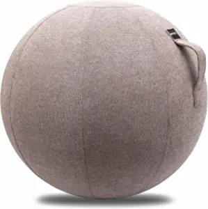 XGYLVFEI 65cm Sitting Ball Chair for Office, Dorm, and Home, Pilates Exercise Yoga Ball with Cover, Lightweight Self-Standing Ergonomic Posture Activating Exercise Ball Solution with Handle and Pump