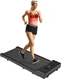 Under Desk Treadmill TODO 2 in 1 Walking Pad Portable Walking Jogging Running Machine Installation Free for Home Office Use, Slim Flat LED Display and Remote Control