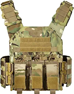 GLORYFIRE Tactical Vest Quick Release Lightweight Airsoft Vest Adjustable Breathable Military Vest for CS/Hunting/Training