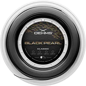 OEHMS Black Pearl Classic | 200m (660ft) Reel | Round Co-Poly Tennis Racket String