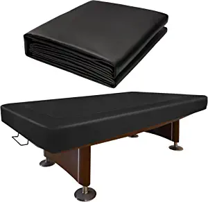 NEXCOVER Leatherette Billiard Pool Table Cover | 7 Foot Billiard Covers | Heavy Duty Cover for Pool Table | Waterproof Table Protector | UV Protection | Black Color.
