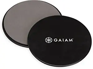 Gaiam Core Sliding Discs - Dual Sided Workout Sliders for Carpet & Hardwood Floor - Home Ab Pads Exercise Equipment Fitness Sliders for Women and Men