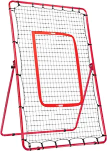 VIVOHOME Pitchback Baseball Rebounder, Softball Lacrosse Pitch Return Trainer Rebound Net, Angle Adjustable for Grounders and Pop Flies, 6 x 3.6 Feet