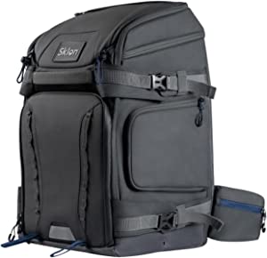 Sklon Ski Boot Bag Backpack - 55 - 65 Liter Expansion - Waterproof Winter Sport Pack for Travel Allows You to Transport Your Skiing and Snowboarding Gear in Style