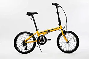 ZiZZO Campo 20 inch Folding Bike with 7-Speed, Adjustable Stem, Light Weight Aluminum Frame