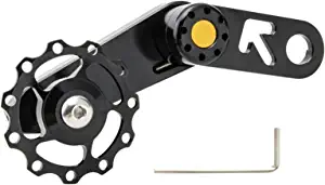 SYCOOVEN Single Speed Bike Chain Tensioner Aluminum Alloy Folding Bicycle Wheels Rear Derailleur Cycling Chain Stabilizer Guide(Black)