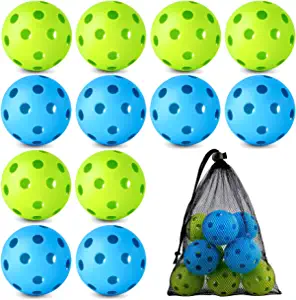 12 Pack Baseball Practice Baseballs Plastic Hollow Soft Balls with a Drawstring Bag for Hitting, Baseball Training Indoor Outdoor Use