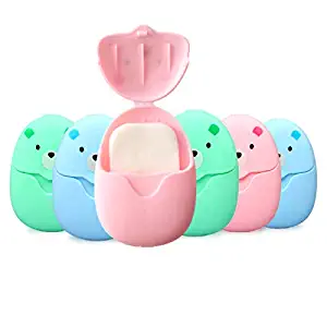 6 Boxes (300 Sheets) Mini Portable Disposable Travel Paper Soap Sheets Foaming Hand Washing Bath Scented Paper Soap hand soap for Indoor, Outdoor, Travel, Camping Hiking