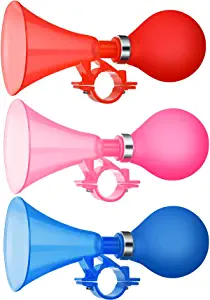3 Pieces Kids Bike Horn Air Squeeze Honking Horns Plastic Bicycle Horn Scooter Horn for Kids Boys Girls