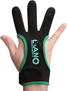 LWANO Archery Gloves Leather Practice Hunting Three Finger Protector for Youth Adult Beginner