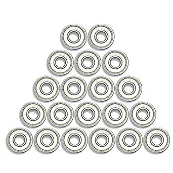 BYSUISAN 608ZZ ABEC 3 P6 Skate Bearings for Roller Inline Skate Wheel Skateboard Bearings Roller Blades Scooters 3D Print Rollerblades Chrome Steel Deep Groove Ball Bearings (20 Pack, 8mmx22mmx7mm)