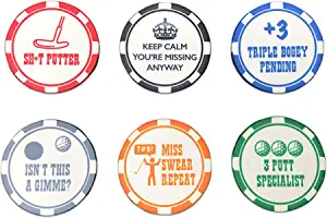 HORRIBLE BALLS Funny Golf Ball Marker Set Poker Chip Edition - Great Novelty Golf Gift for A Bad Putter