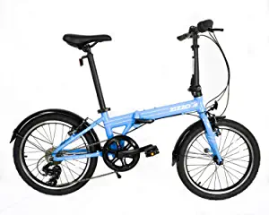 Zizzo Via 20 Folding Bike-Lightweight Aluminum Frame Genuine Shimano 7-Speed 26lb