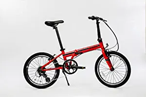 ZiZZO Urbano 24lb Lightest Aluminum Frame Genuine Shimano 8-Speed 20-Inch Folding Bike