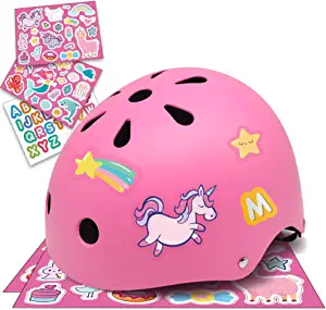 Simply Kids Bike Helmet with DIY Stickers for Toddler Boys Girls I CPSC & CE Certified for Skateboard Roller-Skating Bicycle Scooter I Baby Infant Youth Child Ages 2-4 3-5 5-8 Year Old