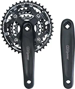 DONSP1986 Triple Speed Aluminum Alloy Square Crankset 170mm 104/64bcd 42/32/22T with Chainring Crankarms, Crank Set Chainset for Mountain Road Bike Fixed Gear Bicycle
