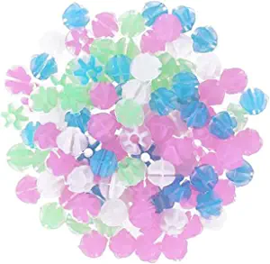 NT-ling Multicoloured Bicycle Spoke Beads, Luminous Plastic Cycling Clip Beads,Bike Spoke Beads Plastic Clip,for Childrens Bicycle Spokes Accessories Wheel Decorations 72 Pieces