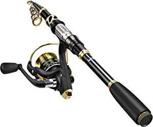 Magreel Telescopic Fishing Rod and Reel Combo Set with Fishing Line, Fishing Lures Kit& Accessories and Carrier Bag for Saltwater Freshwater