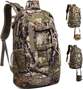 MARITTON Hunting Backpack,Durable Hunting Pack with Bow and Rifle Carry System for Camping,Hunting,Hiking. (Camo-Green)